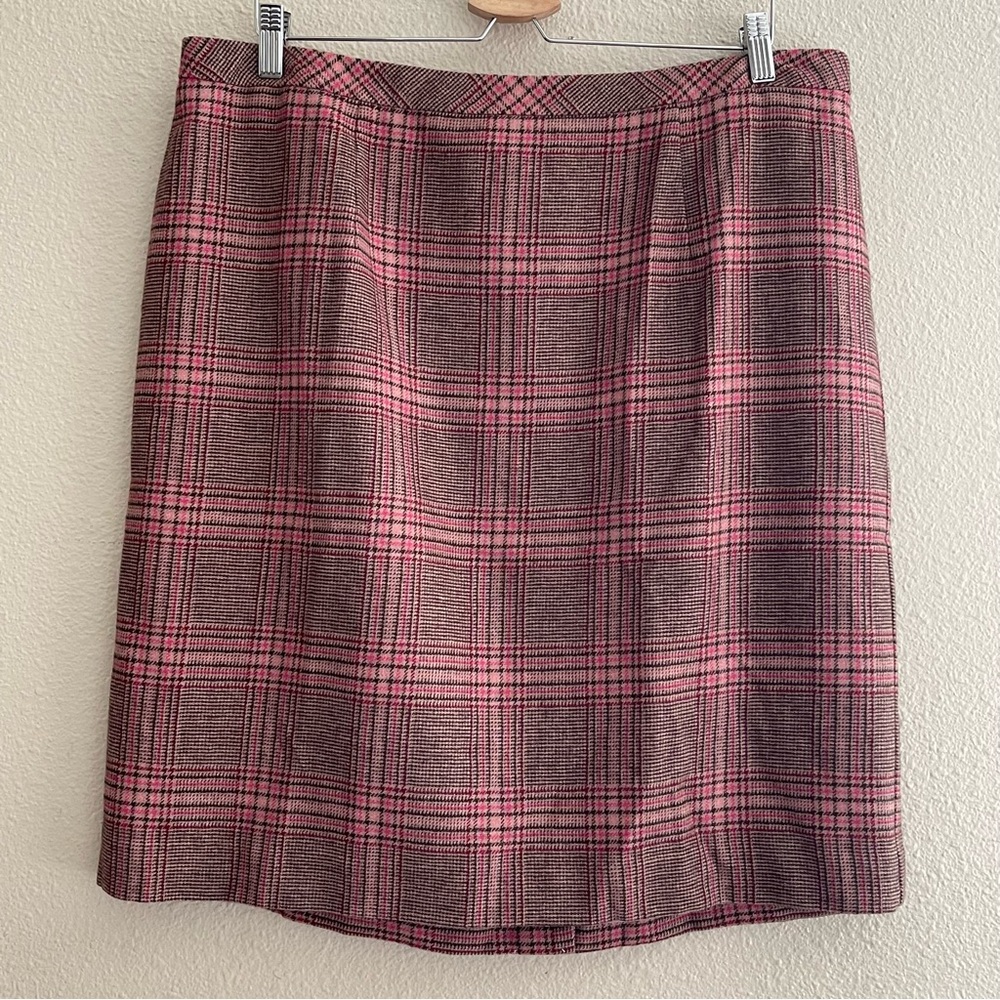 TALBOTS Glen Plaid Wool-Blend Pencil Skirt‎ - Picture 4 of 12